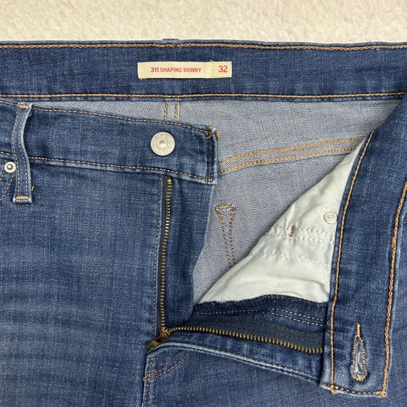Levi's 311 Womens Jeans 32 Blue Denim Shaping Skinny Mid Rise Stretch Medium - Picture 3 of 14